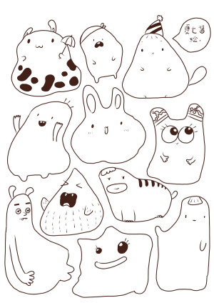 水彩，向日葵，夏七酱，短发，小清新，手帐素材，插画，情话，短句