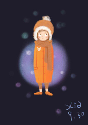 水彩，向日葵，夏七酱，短发，小清新，手帐素材，插画，情话，短句