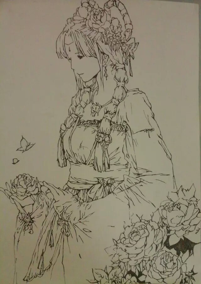 仙剑奇侠传4之柳梦璃##自动笔草稿约1h 签