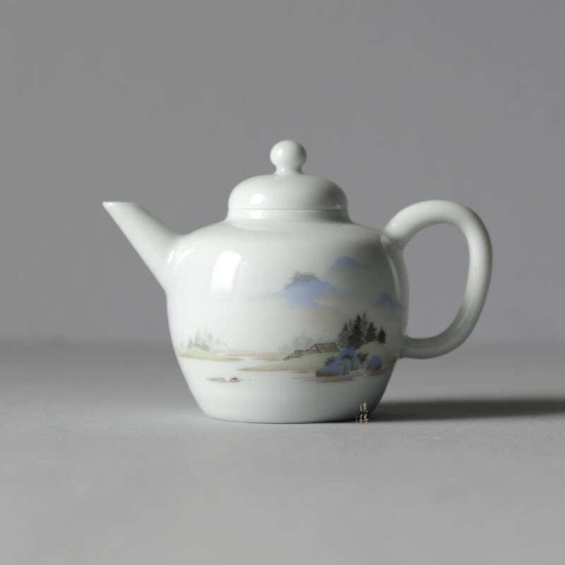 谈得来 仿古水品壶 景德镇陶瓷 茶席精品 人文茶器 茶壶 密封茶壶