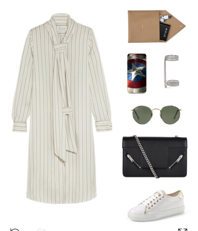 Maison dress，Saint Laurent bag，Tod's sneaker，Ray-Ban sunglasses#2015