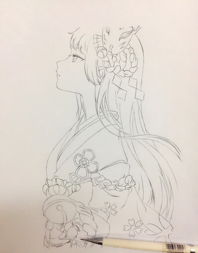 女儿收尾 工作忙完再继续画