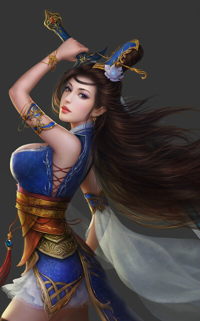 古风美人 Cg插画 绘师 敬敬