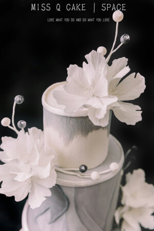 灰色，婚礼，白色，翻糖，甜品台