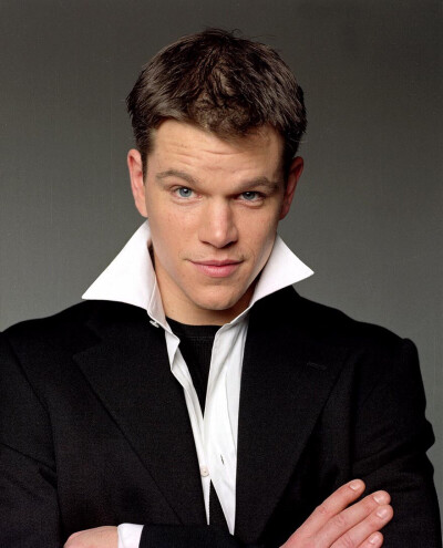 Matt Damon water-blue eyes