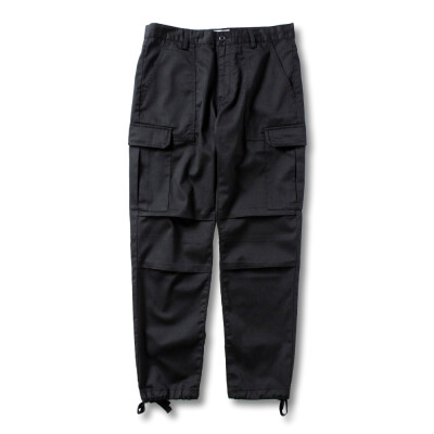 BORSCHT ALL BLACK SLIM FIT PANTS 定制面料多袋修身直筒工装裤