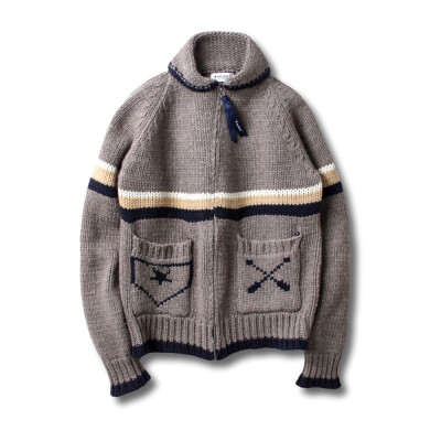 BORSCHT FEARLESS CARDIGAN 重磅复古提花厚羊毛针织拉链开衫外套