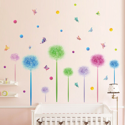 创意可移除墙贴纸彩色花球客厅卧室自粘墙纸贴画墙上墙壁床头装饰