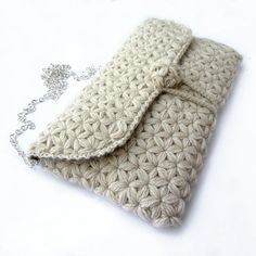 Crochet clutch bagwool clutch bagelegant clutch by GiadaCortellini