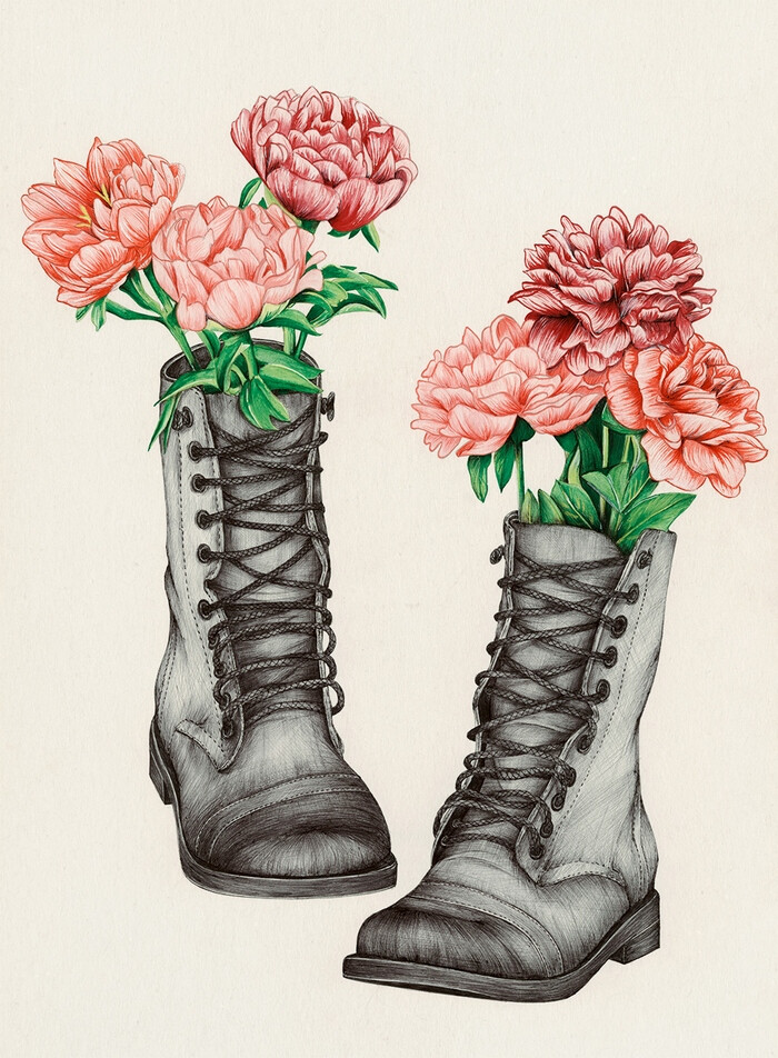 Shoe Bouquet ~ 插画 By Peony Yip