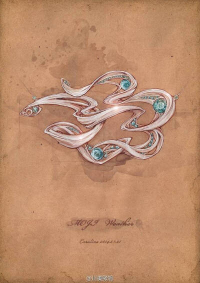 珠宝设计手绘草图 by Caroline