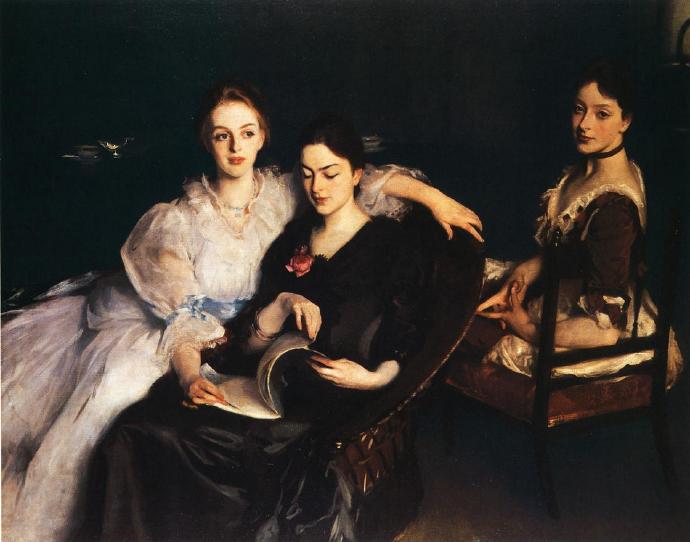 「贵族的肖像画」萨金特（John Singer Sargent,1856-1925）美国肖像画家。生于佛罗伦萨，生平多在意、德、英、法等国度过。曾钻研委拉斯开兹等人的技法。作品多为国际大资产阶级及其家属画的肖像画，技法纯熟；除油画肖像及水彩画外，也为美国波士顿图书馆做装饰画。