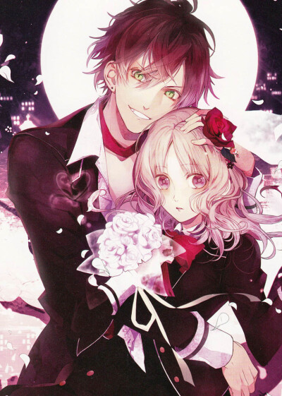 【魔鬼恋人】Diabolik lovers 乙女向 逆后宫 小森唯 绫人 帅哥美男 吸血鬼 插画 插图 壁纸 头像 情侣 封面 二次元 