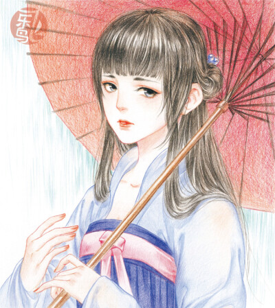 〖凉糕〗@飞乐鸟 彩铅 古风