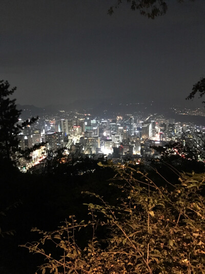 南山塔俯视城市的夜