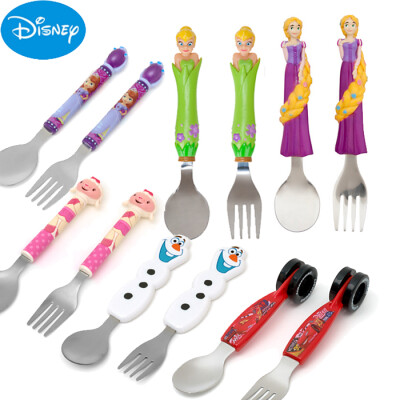 现货美国迪士尼disney冰雪奇缘雪宝叉子卡通儿童餐具不含BPA