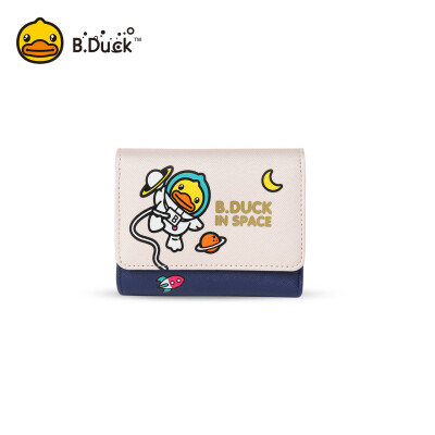 B.Duck小黄鸭小宇宙系列钱包 卡通可爱小包多卡位三钱夹短款
