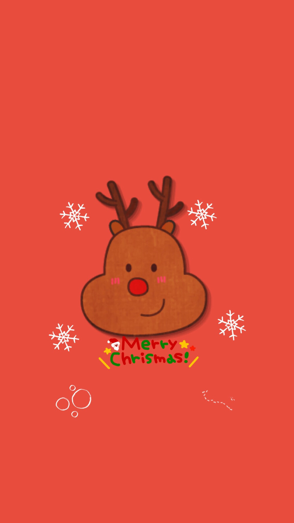 Merry Christmas 圣诞节 装扮 圣诞老人 雪人 麋鹿 雪橇 圣诞树 圣诞礼物 素材 壁纸 平铺 高清∘☃*