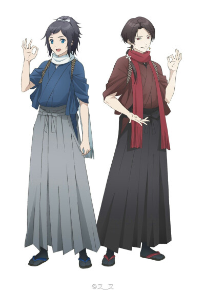 刀剑乱舞，官图，冲田组，大和守安定，加州清光，转自p站