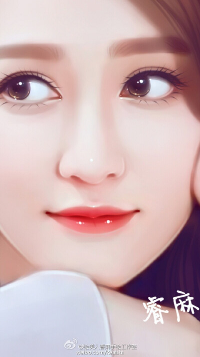 微博：绘美人睿麻手绘工作室 陈乔恩手绘图 转绘图作品 乔恩美图 都录有绘画视频 请不要随意抹水印盗图商用哦 转载请注明出处 谢谢