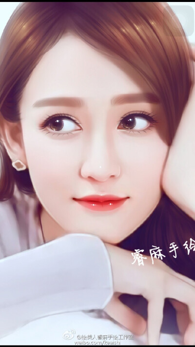 微博：绘美人睿麻手绘工作室 陈乔恩手绘图 转绘图作品 乔恩美图 都录有绘画视频 请不要随意抹水印盗图商用哦 转载请注明出处 谢谢