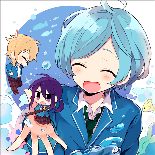 偶像梦幻祭es深海奏汰羽风熏神崎飒马海洋生物部p站画师id269143