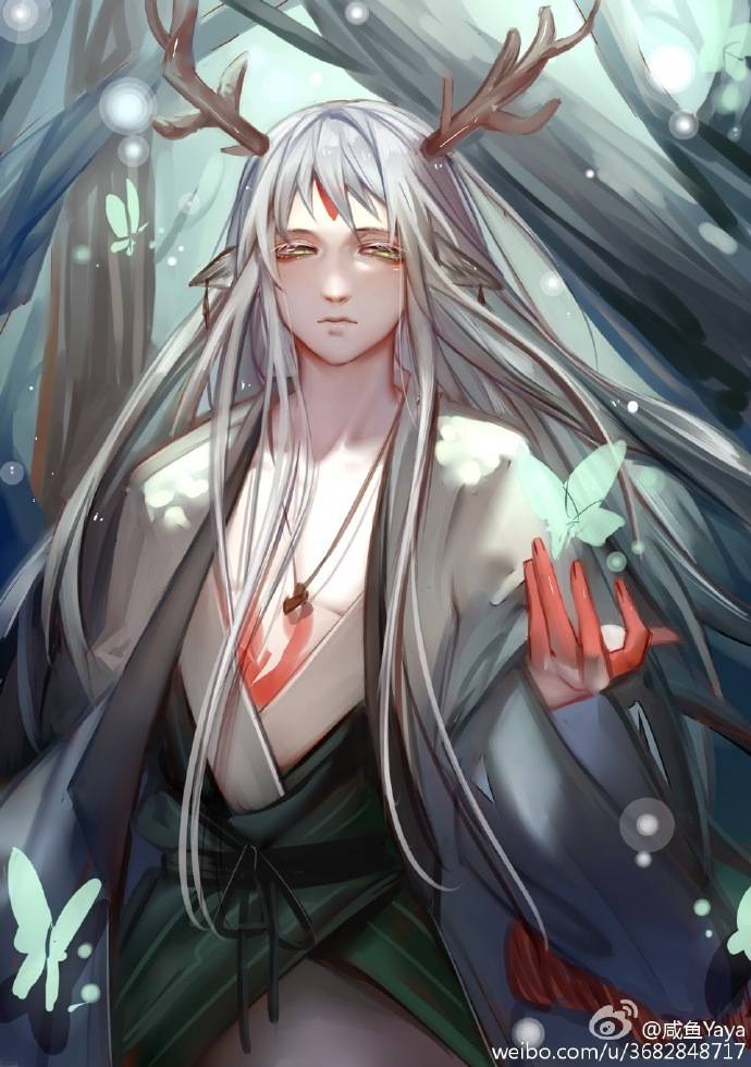 #陰陽師#同人 小鹿男 微博画师ID——咸鱼Yaya