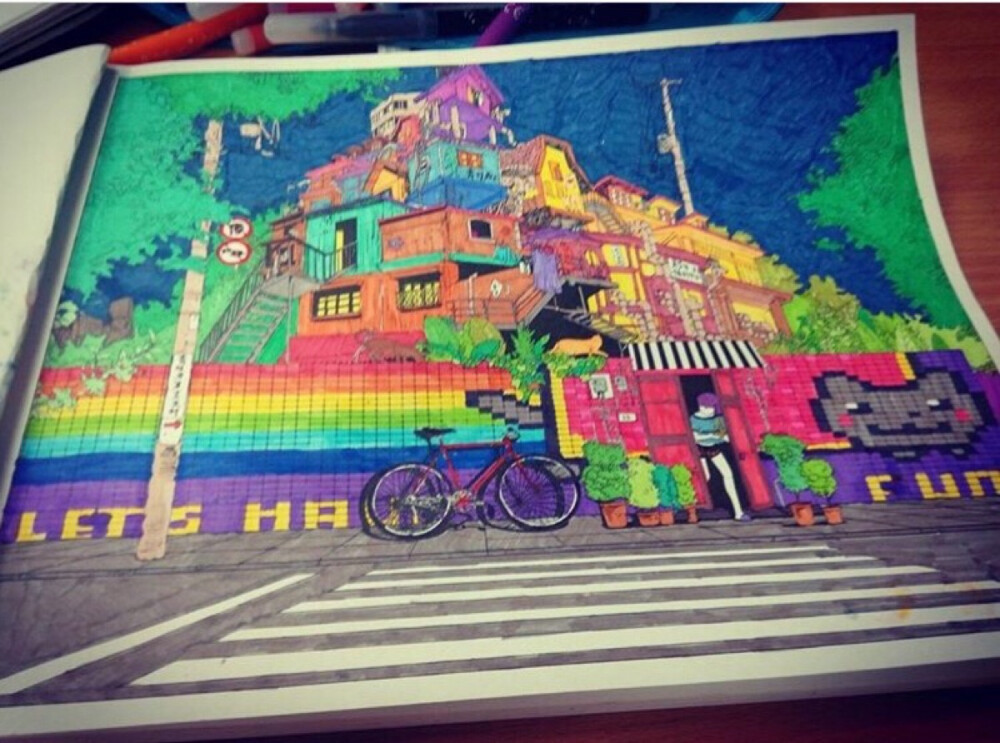 The bicycle colouringbook