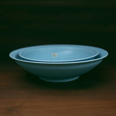 糯米瓷 | 日器 蓝釉面碗 超级好看的蓝 哑光手感 大小面碗