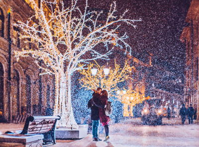 莫斯科圣诞夜 雪景 梦幻般的画面 圣诞快乐 Merry Christmas