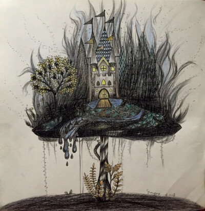 模仿大神的涂的 超级喜欢这幅所以临摹了 