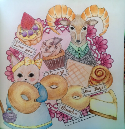 奇幻梦境 不太会画 第一次涂这本