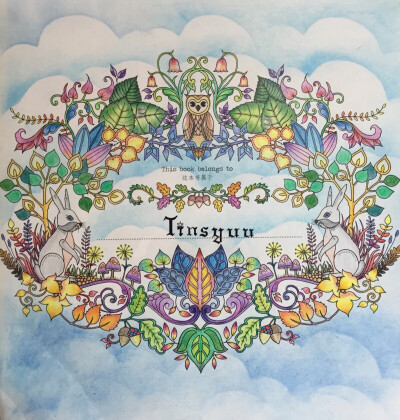 魔法森林 第一次用色粉画云朵