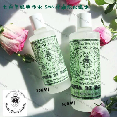 smn修道院玫瑰水
意大利 Santa Maria Novella SMN经典玫瑰水 戴妃最爱
瓶子真的好看哭我好不好！而且是玻璃瓶，质感超好。
就是拿来敷水膜的，冲瓶子买的，喜欢玫瑰味的建议入哦。反正玫瑰对女人很好。保湿去黄。