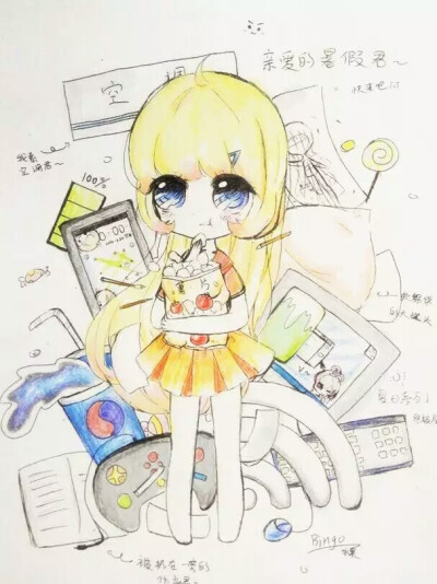 精品手绘^ω^萌萌哒，我给五十个赞