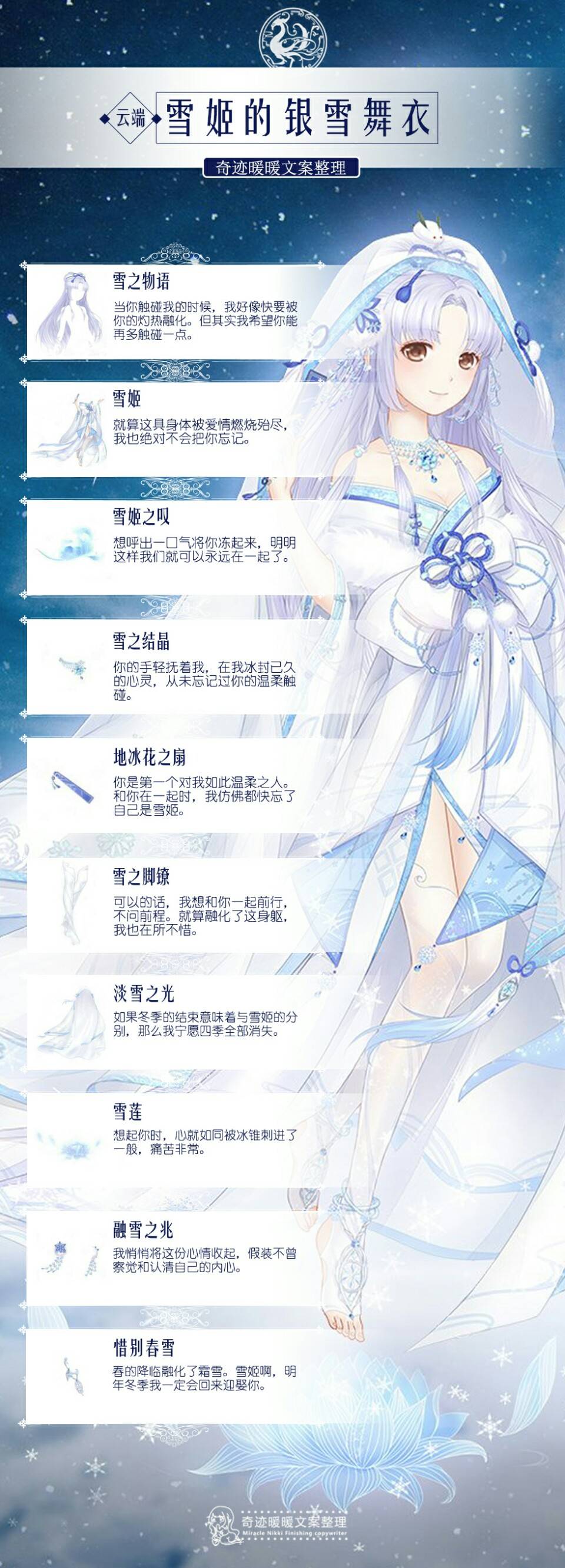 【日服·云端帝国·雪姫の銀雪羽衣】 #奇迹暖暖# #奇迹暖暖文案