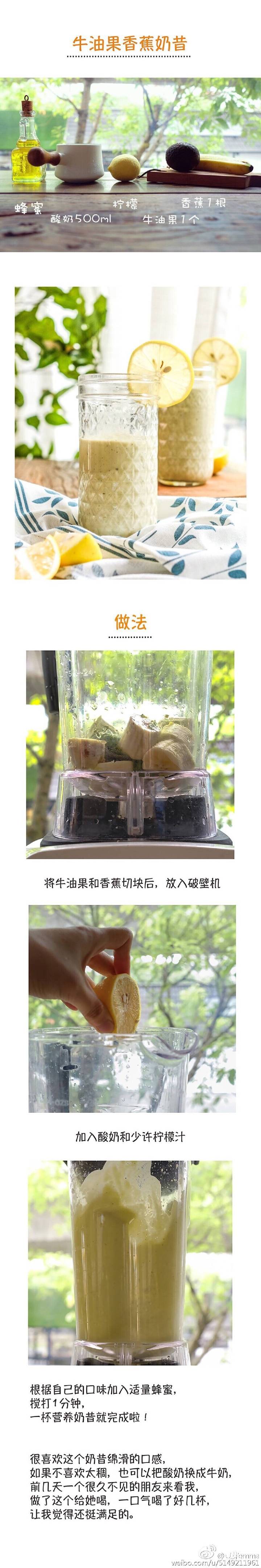 牛油果香蕉奶昔