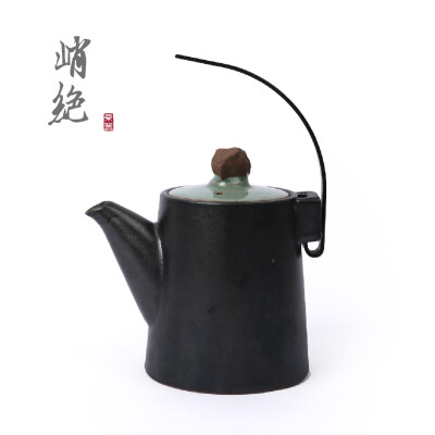 不器家陶瓷茶具 日式粗陶禅意茶壶 把手壶 .峭绝