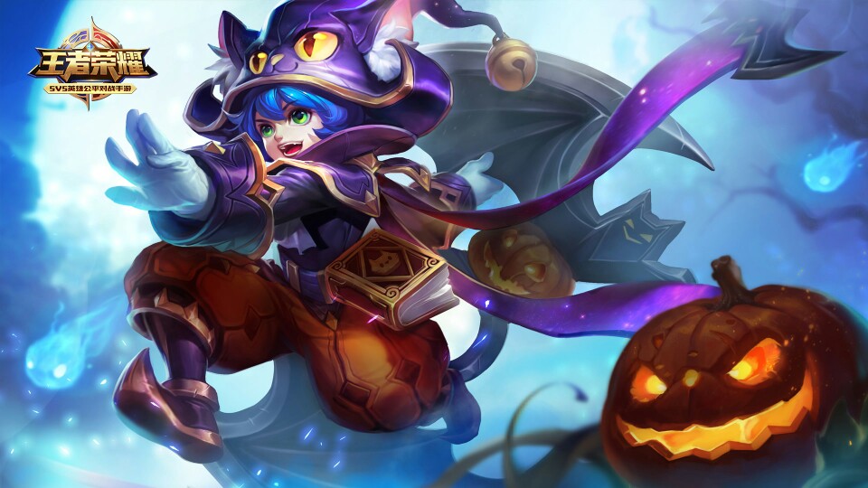 王者荣耀-李元芳，黑猫爱糖果。