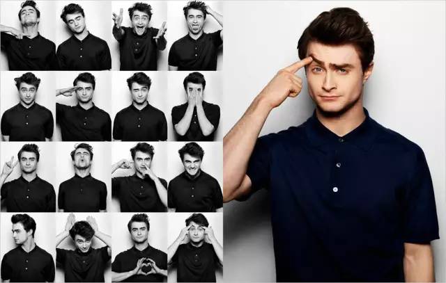 最后,再放上华裔摄影师蔡羽yu tsai拍摄的明星大头贴,这些或鬼马或扮