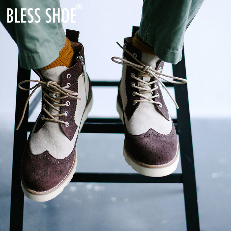 BLESS BOOT wingtips 16秋冬 英伦布洛克雕花 切尔西高帮男靴