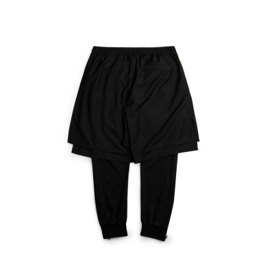 DIE WELLE 16AW 暗黑层次长裤 侧拉链收脚裤 假三件卫裤
