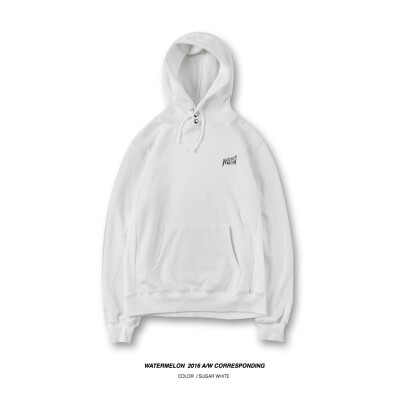 Watermelon 2016 A/W HOODIES 白色 刺绣连帽套头卫衣