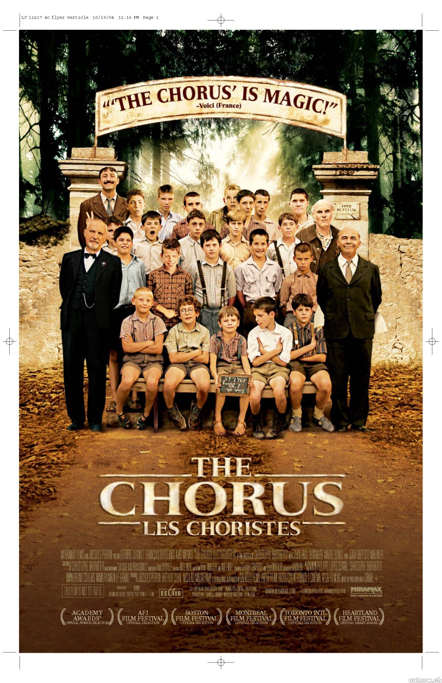 《放牛班的春天》（法语《Les Choristes》)是2004年上映的一部法国音乐电影，由克里斯托夫·巴拉蒂执导，杰拉尔·朱诺、让-巴蒂斯特·莫尼耶、弗朗西斯·贝尔兰德等人主演。
该片讲述了世界著名指挥家皮埃尔·莫安琦重回法国故地出席母亲的葬礼，他的旧友佩皮诺(Pépinot adulte，戴迪亚·费拉蒙饰)送给他一本陈旧的日记，看着这本当年音乐启蒙老师克莱门特 马修遗下的日记，皮埃尔慢慢细味着老师当年的心境，一幕幕童年的回忆也浮出自己记忆的深潭。
该片于2004年3月17日在法国正式上映并以850万人次获得法国年度票房冠军。2005年该片入围第77届奥斯卡金像奖最佳外语片和最佳原创歌曲两项提名以及第62届美国电影电视金球奖最佳外语片提名等奖项。