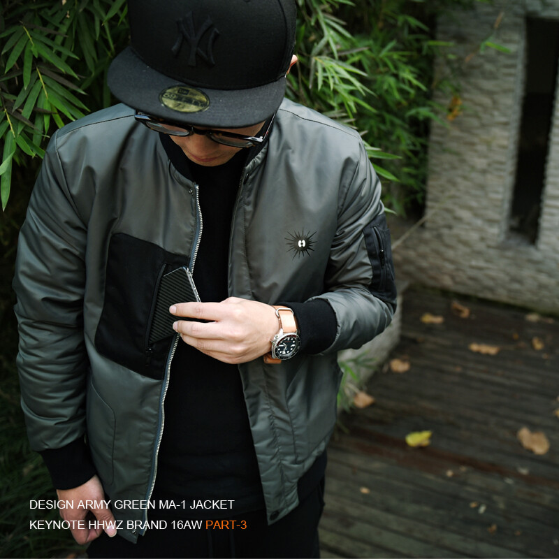 KEYNOTE HHWZ 16AW ARMY GREEN MA-1 JACKET 军绿色 夹棉外套夹克