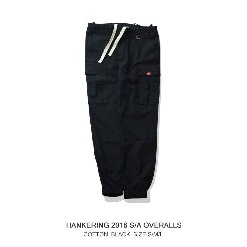 HANKERING 2016 AW 厚实帆布 纯棉 改良款 工装多袋束脚裤