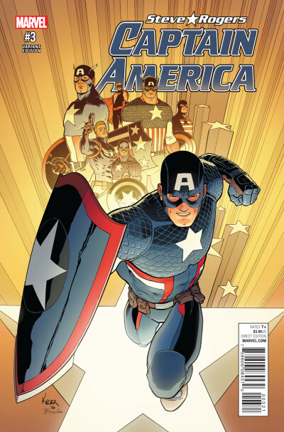 Captain America: Steve Rogers variant cover by Aaron Kuder