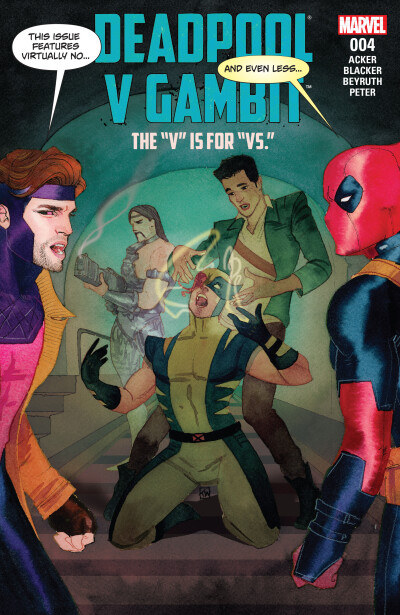 Deadpool v Gambit cover by Kevin Wada