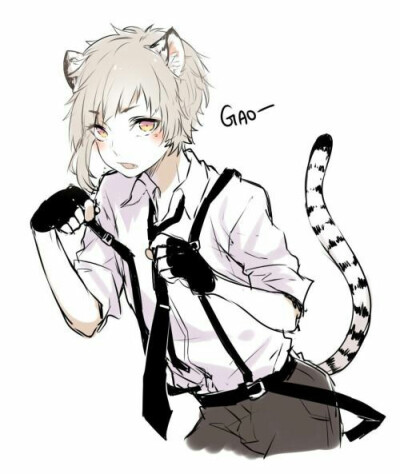 猫耳少年#萌#手绘#Pixiv#头像#情头＃猫耳＃可爱＃二次元