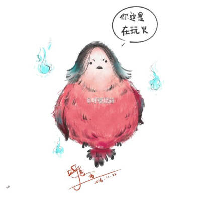 阴阳师同人画 座敷童子 打火机